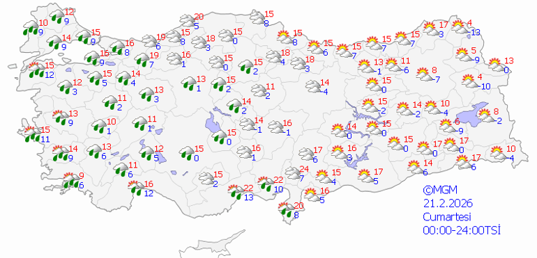 HAFTA SONU HAVA DURUMU SON DAKİKA| Bugün (21 Şubat) hava nasıl olacak Yurdu etkisi altına alacak