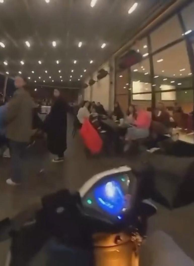 BU KADARINA DA PES Kafede motosikletle dolaştı