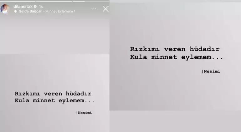 Dilan Çıtaktan imalı paylaşım Aman İbrahim Tatlıses görmesin