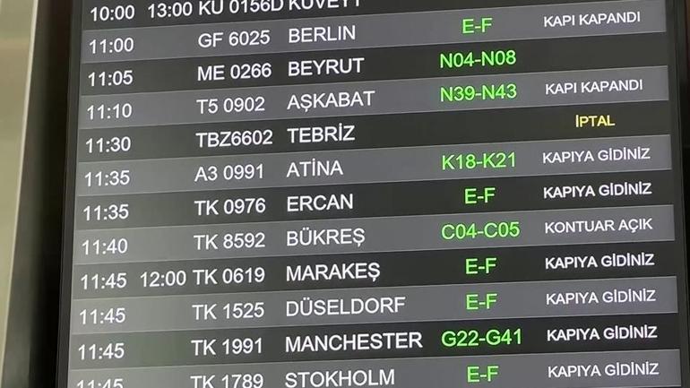 Hava sahaları peş peşe kapatıldı… Türkiyeye yapılacak 227 uçuş iptal edildi