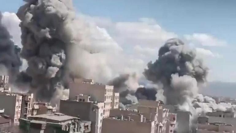 İsrailden Tahrana yoğun bombardıman