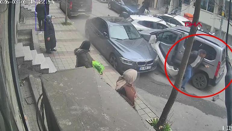 Trafikteki tartışma kazayla bitti... O anlar kamerada