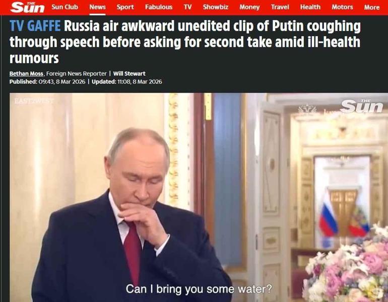 Putin’in öksürük krizi: Kremlin yanlışlıkla mı paylaştı Çok konuşulan görüntüler…