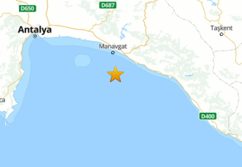 SON DAKİKA... Antalya açıklarında 4.1 büyüklüğünde deprem