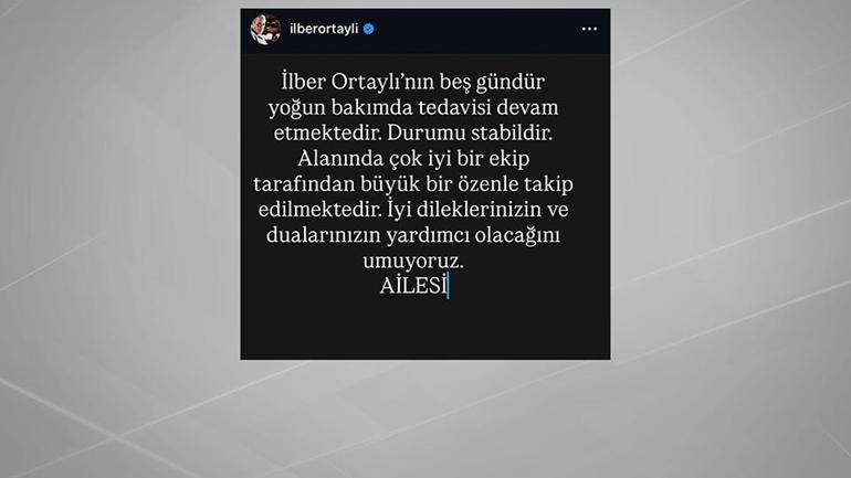 İlber Ortaylı yoğun bakıma alındı