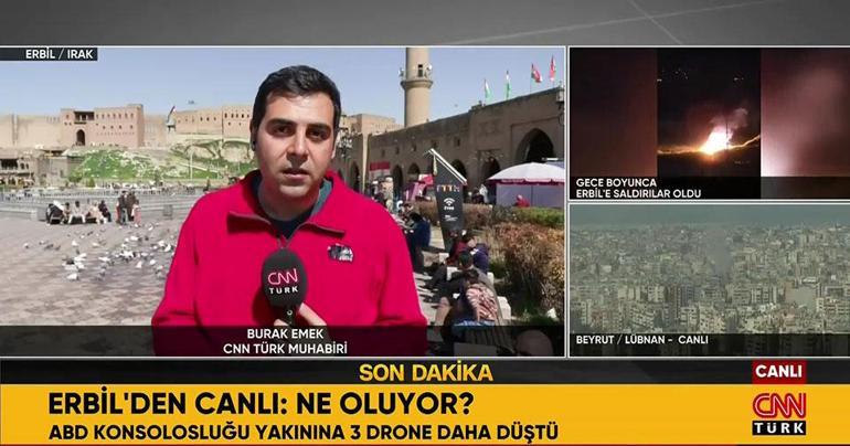 Erbilden canlı: Bölgede ne oluyor ABD Konsolosluğu yakınına 3 drone daha düştü