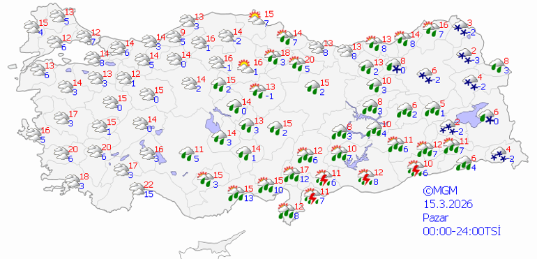 BUGÜN (15 MART) HAVA NASIL OLACAK Kar geri mi geliyor Son dakika hava durumu tahminleri