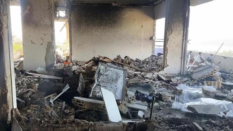 CNN TÜRK ekibi Lübnanda… İşte İsrail’in bombaladığı ev