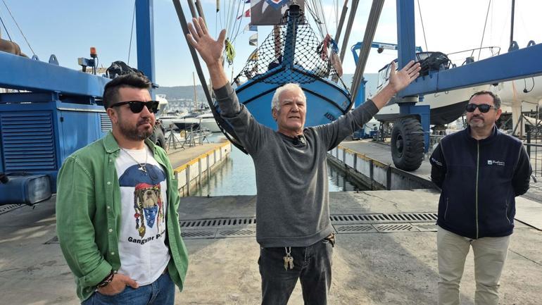 Son süngerci Aksona Mehmet’in teknesi yeniden denizle buluştu