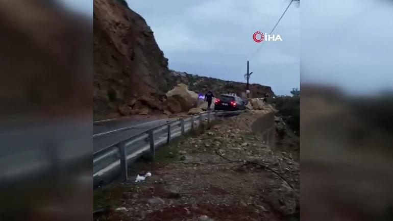 Heyelana otomobilde yakalandı… O anlar kamerada