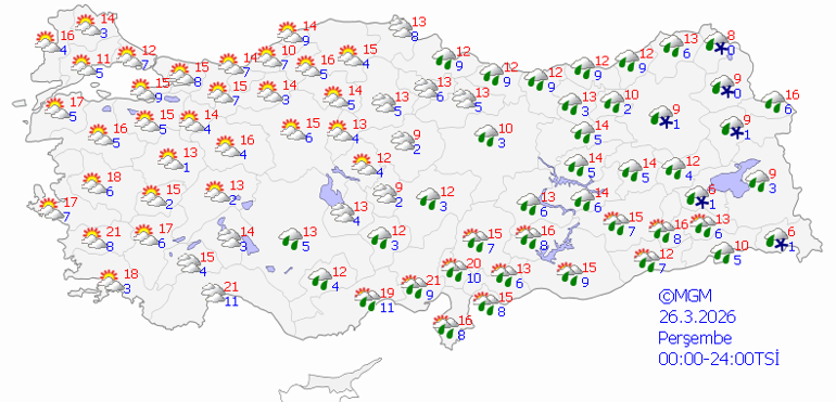 26 MART GÜNCEL HAVA DURUMU: Bugün hava nasıl olacak Meteoroloji’den o illere uyarı