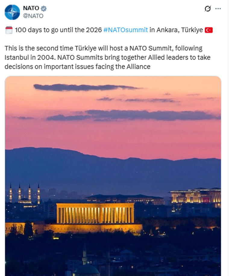 NATO’dan ‘Ankara Zirvesi’ paylaşımı: Geri sayım başladı
