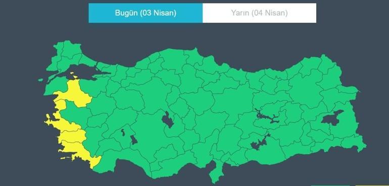 METEOROLOJİ SAAT VERDİ: Çok Kuvvetli Sağanak ve Fırtına Geliyor 3 Nisan Hava Durumu