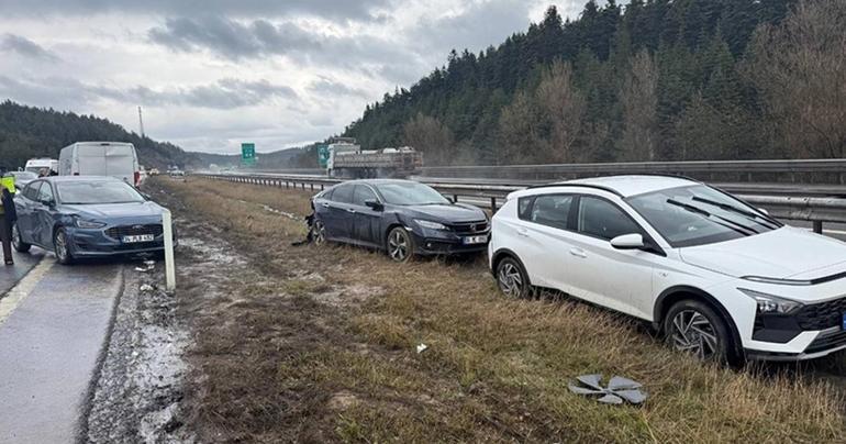 Anadolu Otoyolunda zincirleme kaza 9 araç birbirine girdi