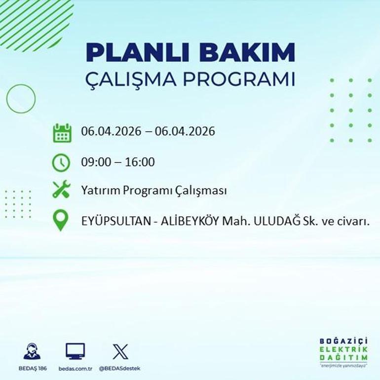 İSTANBUL’DA 8 SAATLİK ELEKTRİK KESİNTİSİ 6 Nisan Hangi İlçelerde Elektrik Yok BEDAŞ ve AYEDAŞ Duyurdu