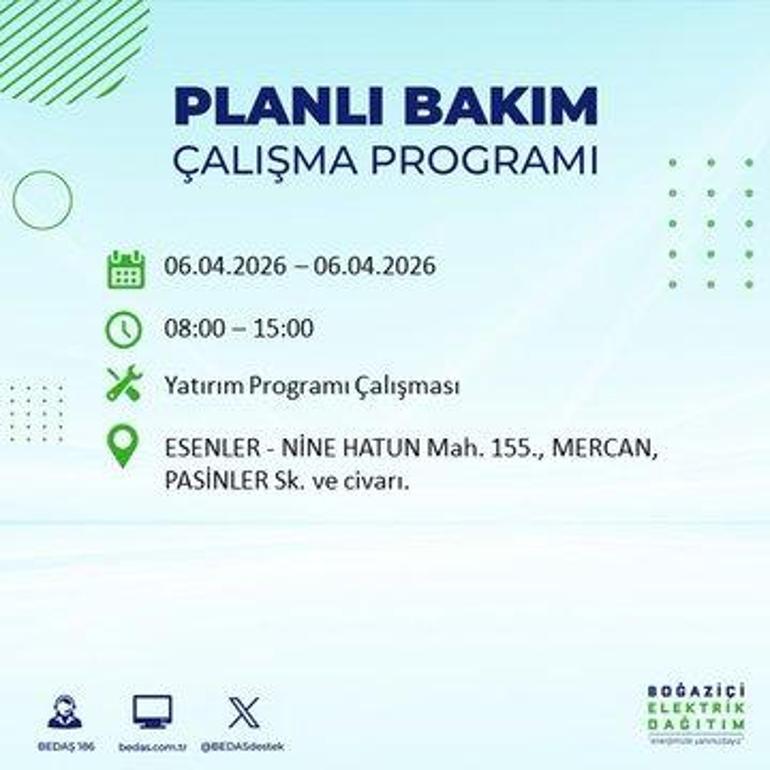 İSTANBUL’DA 8 SAATLİK ELEKTRİK KESİNTİSİ 6 Nisan Hangi İlçelerde Elektrik Yok BEDAŞ ve AYEDAŞ Duyurdu