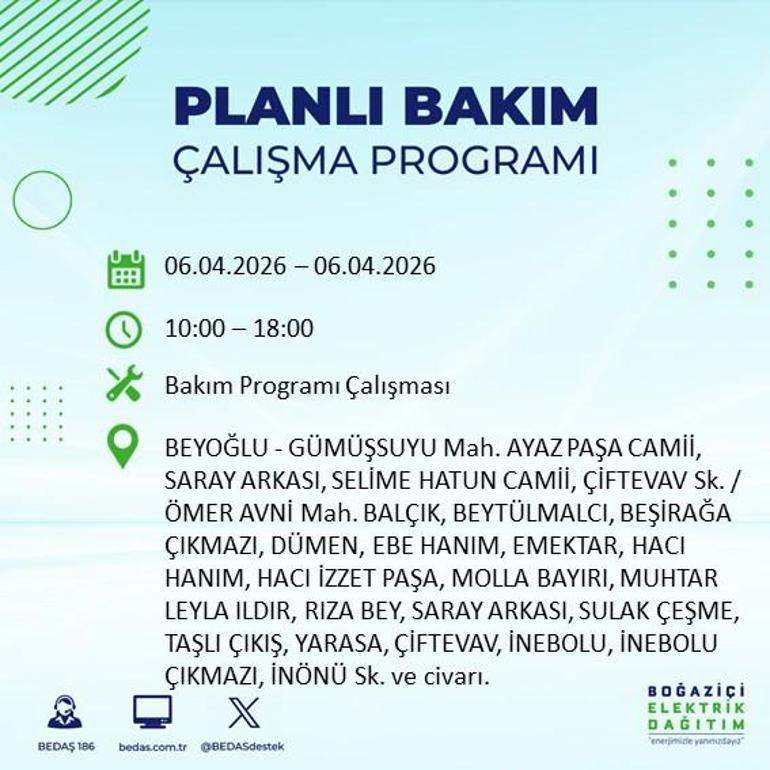 İSTANBUL’DA 8 SAATLİK ELEKTRİK KESİNTİSİ 6 Nisan Hangi İlçelerde Elektrik Yok BEDAŞ ve AYEDAŞ Duyurdu