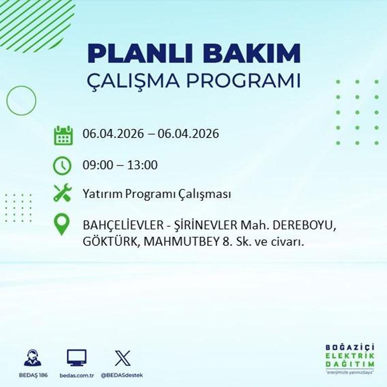 İSTANBUL’DA 8 SAATLİK ELEKTRİK KESİNTİSİ 6 Nisan Hangi İlçelerde Elektrik Yok BEDAŞ ve AYEDAŞ Duyurdu