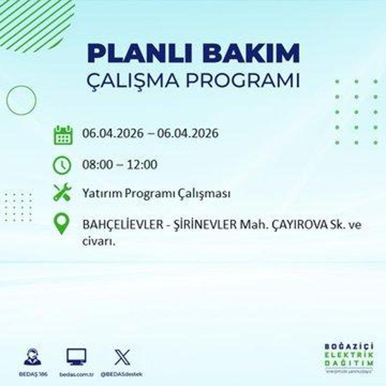 İSTANBUL’DA 8 SAATLİK ELEKTRİK KESİNTİSİ 6 Nisan Hangi İlçelerde Elektrik Yok BEDAŞ ve AYEDAŞ Duyurdu