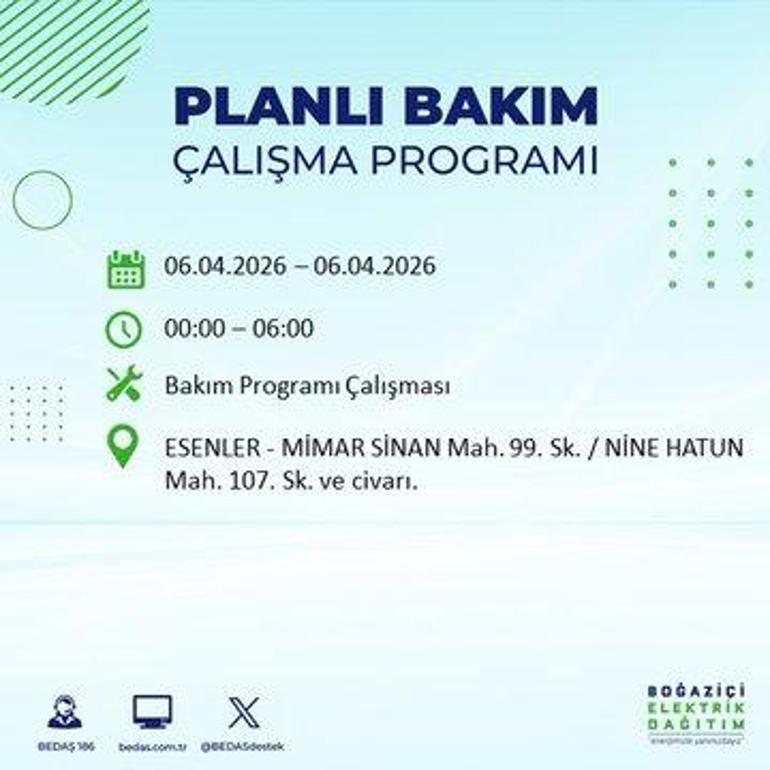 İSTANBUL’DA 8 SAATLİK ELEKTRİK KESİNTİSİ 6 Nisan Hangi İlçelerde Elektrik Yok BEDAŞ ve AYEDAŞ Duyurdu