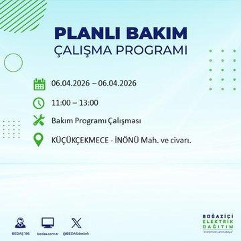 İSTANBUL’DA 8 SAATLİK ELEKTRİK KESİNTİSİ 6 Nisan Hangi İlçelerde Elektrik Yok BEDAŞ ve AYEDAŞ Duyurdu