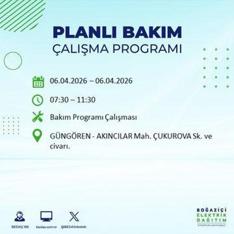 İSTANBUL’DA 8 SAATLİK ELEKTRİK KESİNTİSİ 6 Nisan Hangi İlçelerde Elektrik Yok BEDAŞ ve AYEDAŞ Duyurdu