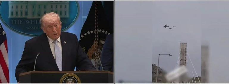 Trump: Pilotu, 21 savaş uçağıyla 7 saatte kurtardık