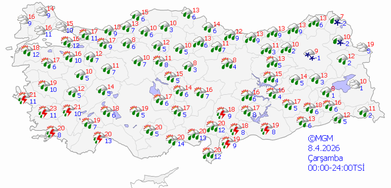 8 NİSAN HAVA DURUMU SON DAKİKA Meteoroloji duyurdu: Kuvvetli olacak İstanbul, Ankara, İzmir hava tahminleri