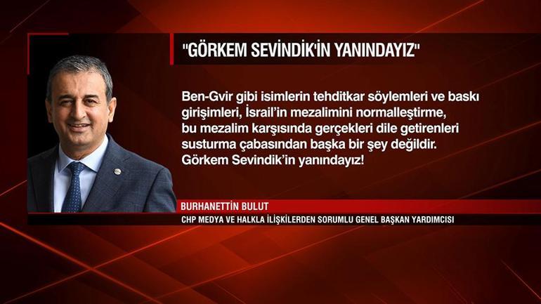 Eşref Rüya oyuncusu Görkem Sevindike destek çığ gibi: İsrailli Bakan Ben-Gvire yönelik tepkiler büyüyor