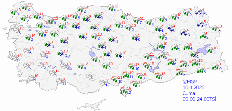 10 NİSAN HAVA DURUMU: Bugün hava nasıl olacak İstanbul’da yağmur var mı 44 il için sarı kodlu uyarı