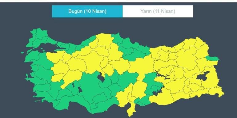 10 NİSAN HAVA DURUMU: Bugün hava nasıl olacak İstanbul’da yağmur var mı 44 il için sarı kodlu uyarı