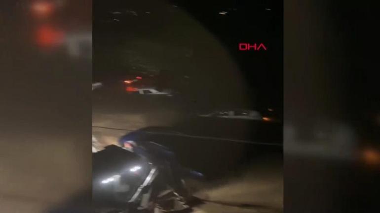 Sel adım adım böyle gelmiş İki kişiyi ölüme götüren anlar kamerada