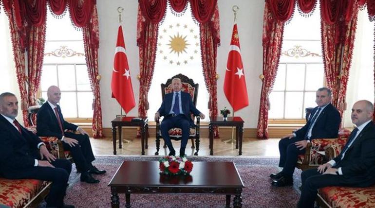 Cumhurbaşkanı Erdoğan, FIFA Başkanı Gianni Infantinoyu kabul etti