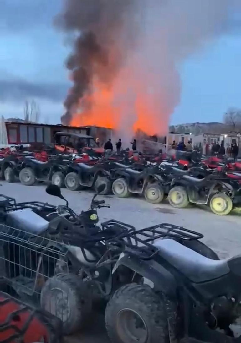 Kapadokya’da ATV işletmesindeki konteynerde yangın çıktı