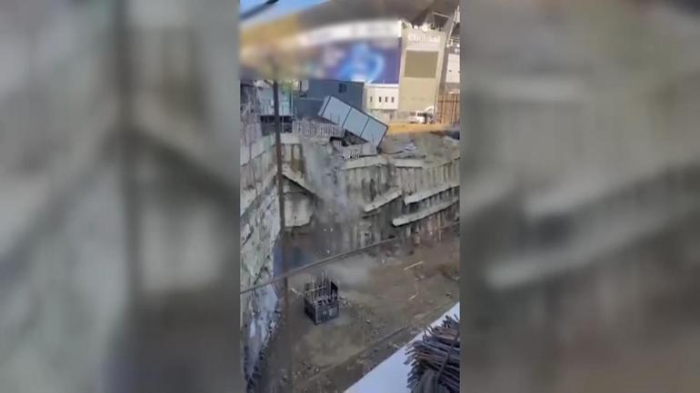 Fenerbahçe Stadyumunun yakınında istinat duvarı çöktü