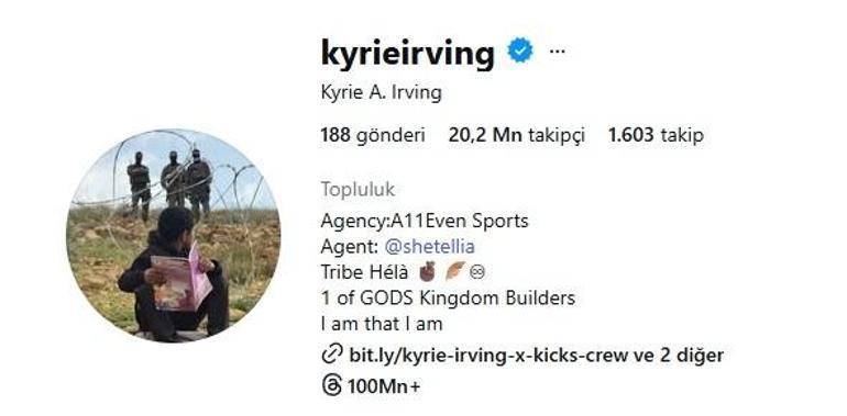 NBA yıldızı Kyrie Irving, profil fotoğrafını Filistinli çocukla değiştirdi