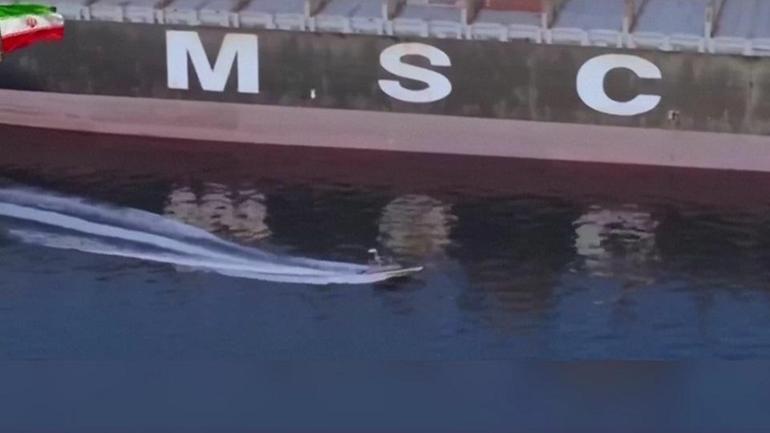 İşte operasyon anları İran Hürmüzde iki gemiye el koydu