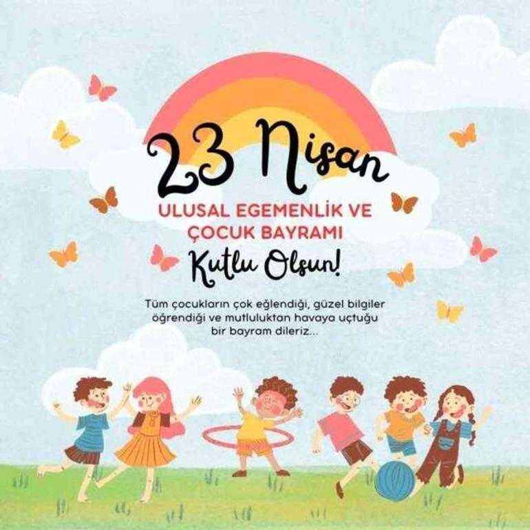  Resimli, Bayraklı Ulusal Egemenlik ve Çocuk Bayramı Mesajları ve Atatürk Sözleri