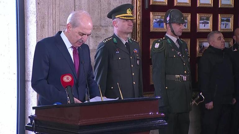 Devlet erkanı 23 Nisan töreni için Anıtkabirdeydi