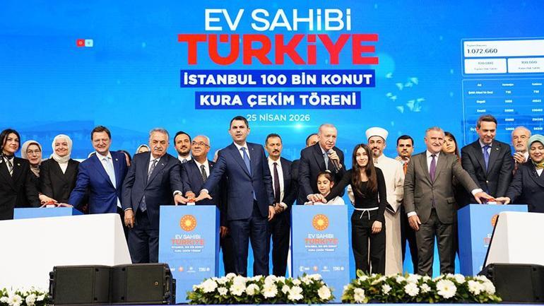 Son dakika... İstanbulda 100 bin konut kurası çekildi Bakan Kurum’dan açıklama