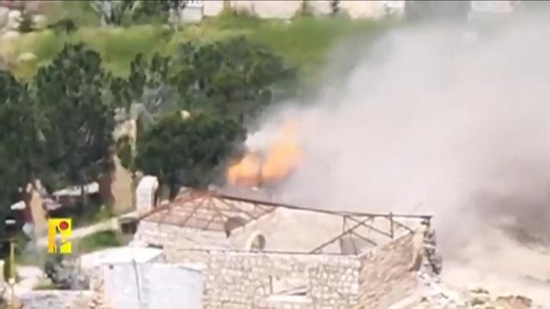 Hizbullah İsrail tankını böyle vurdu