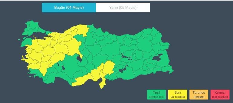 4 MAYIS HAVA DURUMU SON DAKİKA Bugün hava nasıl olacak Meteoroloji uyardı: Şiddetli olacak