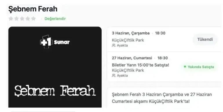  Biletler 12 Dakikada Tükenmişti Şebnem Ferah 2. Konser Ne Zaman Biletler Ne Zaman Satışa Çıkacak Şebnem Ferah Konser Bileti Fiyatları Ne