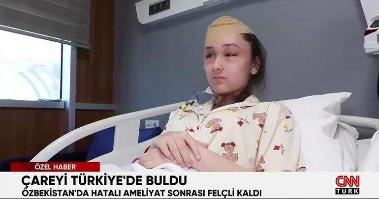 Özbekistanda hatalı ameliyat sonrası felçli kalan genç kıza Türkiye umut oldu