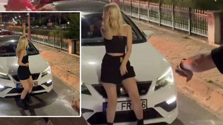 Sakaryada yolu kapatıp dans etti, polis affetmedi