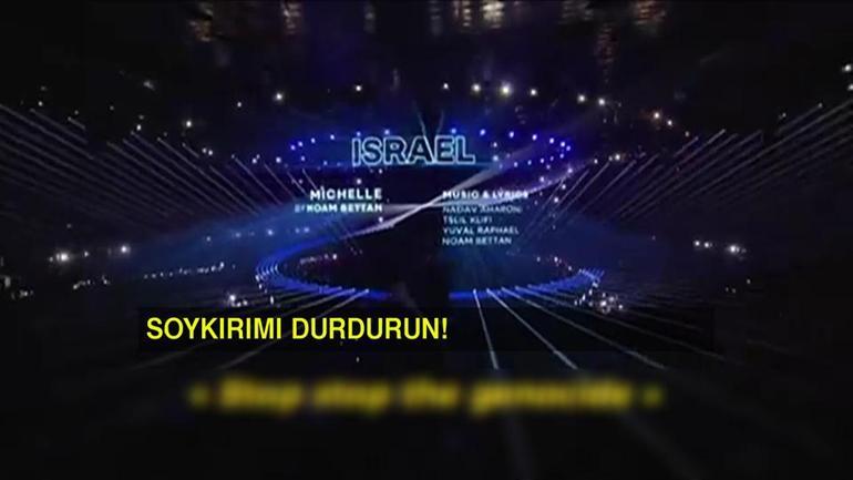 Eurovisionda İsrail protestosu: Noam Bettan sahnede yuhalandı