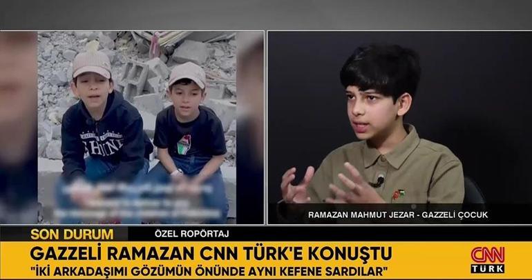 Gazzeli Ramazan CNN TÜRKe konuştu: İki arkadaşımı gözümün önünde aynı kefene sardılar