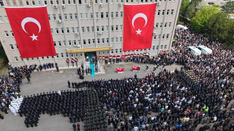  2 polis memuru son yolculuğuna uğurlandı...