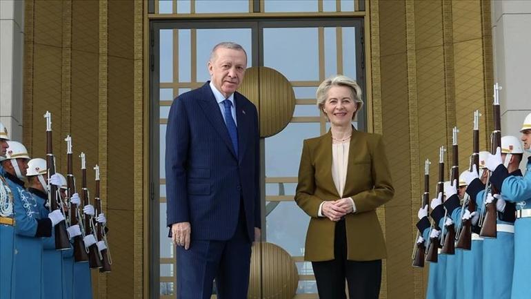 SON DAKİKA | Cumhurbaşkanı Erdoğan, Ursula von der Leyen ile görüştü