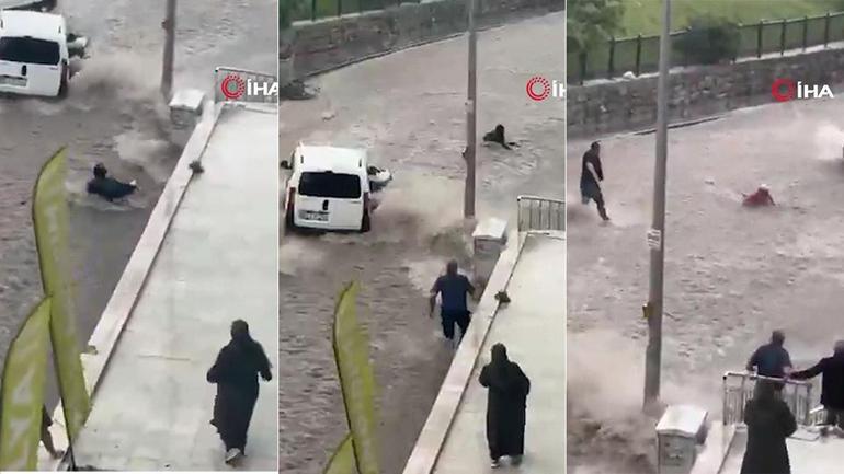 Ankarada sel vatandaşları sürükledi